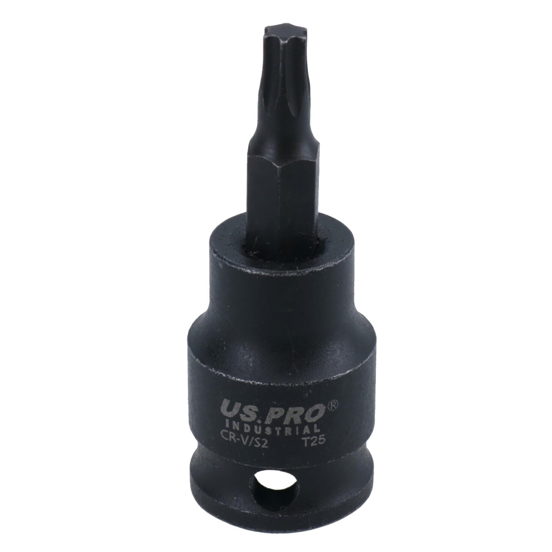 Ab Tools Men's T25 Torx Star Impact Impacted Shallow Short Bit Socket 3/8In Drive