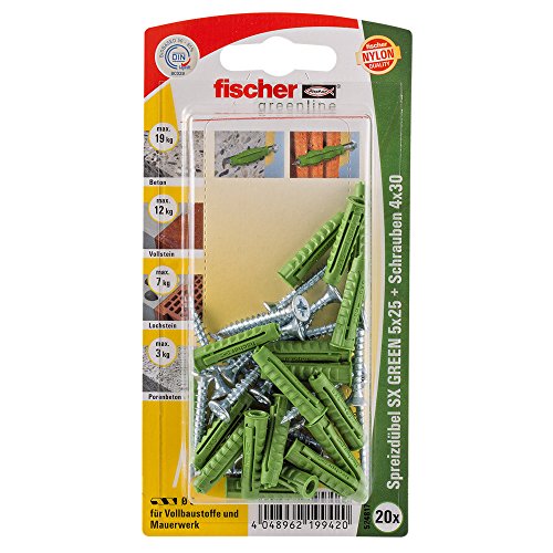 Fischer vite truciolare ad espansione SX Green 5 x...