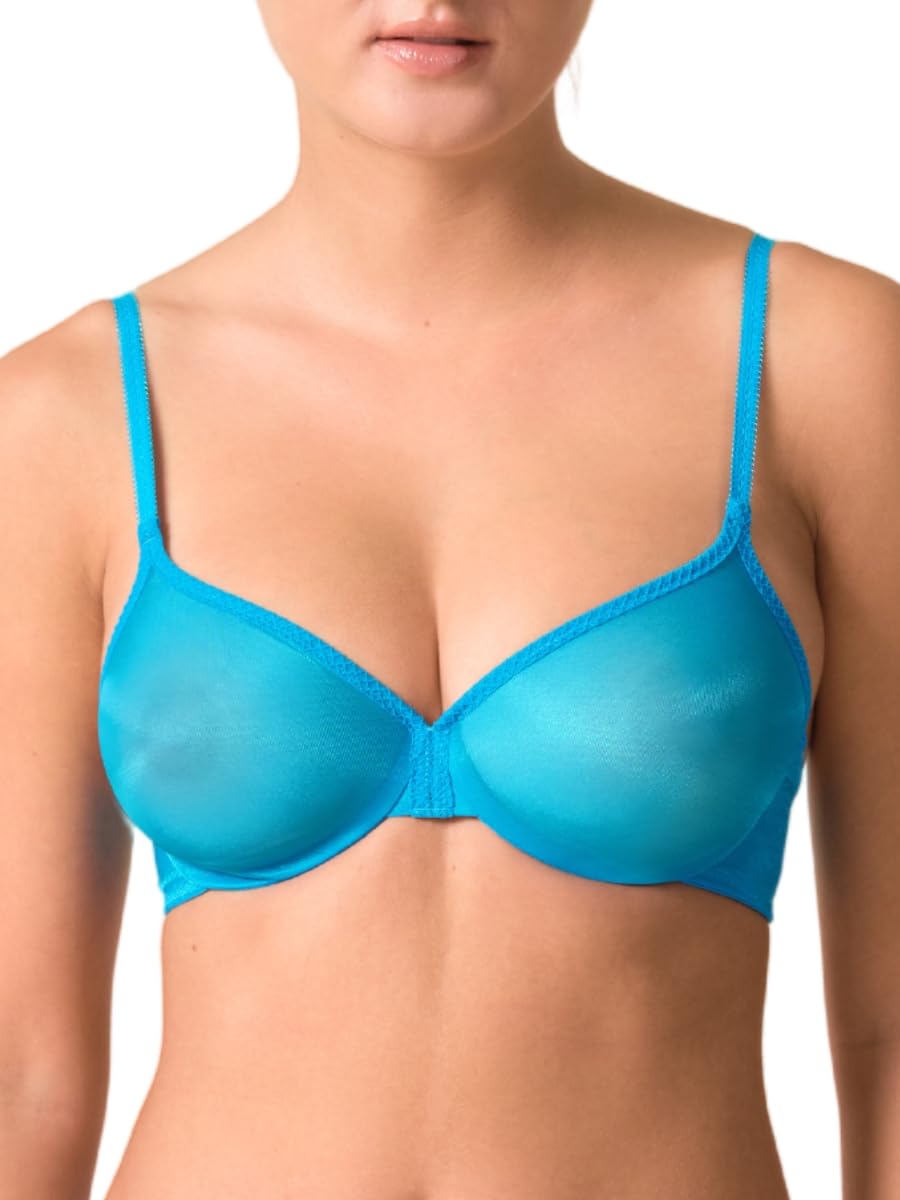 Gossard Women's Atomic Blue Glossies Non Padded Moulded Sheer Bra 36Ff