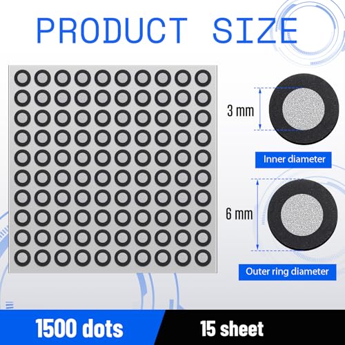 Image of Marspark 15 Sheet 1500 Point 3mm 3D Scanning Markers Dots for 3D Scanner High Accuracy Reflective Reference Adhesive Tracking & Positioning Dots Sticker Diffuse Marker for Industrial Optical Scanning