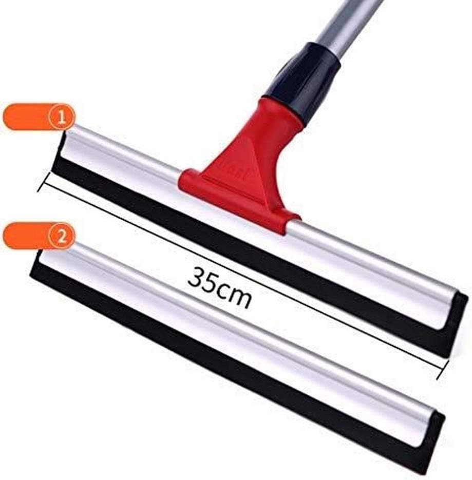 Floor Wiper-Heavy Duty Floor Squeegee Long Handle for Washing and Drying Tile Glass Marble and Wood Surfaces(35cm)