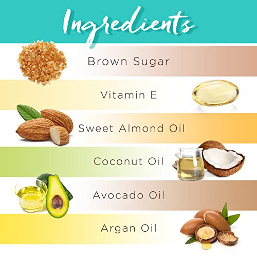 PraNaturals Brown Sugar Body Scrub - Natural Exfoliating Body Scrub - Gently Removes Dead, Dry Skin Cells - 280g - Image 4