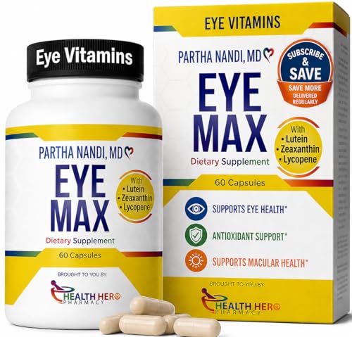 Image of Dr. Nandi Eye Max - Lutein, Zeaxanthin & Lycopene - Vision & Macular Health Support - 60 Capsules
