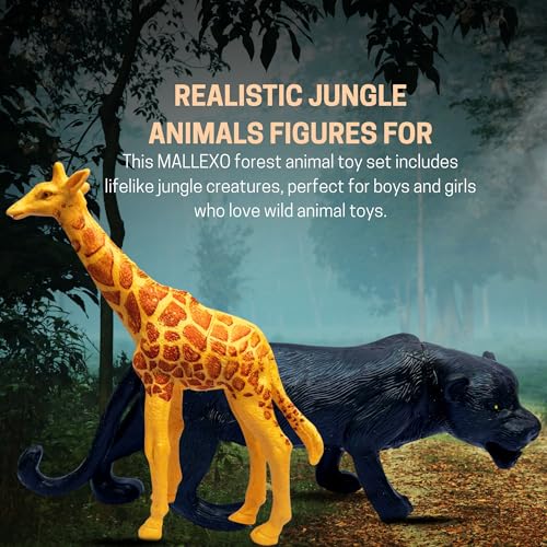 Image of Forest Jungle Animals Toys for Kids 3+| 12 Pcs Big Size Janwar Realistic Zoo Animals Action Figurine Playset for Boys and Girls Birthday Gift for Children Educational & Attractive Decor Items