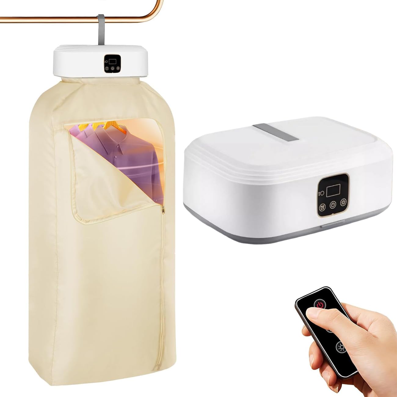 Portable Clothes Dryer Mini Dryer Machine: Upgraded Compact Drying Machine, 20min-2H Quick Dry, Foldable Drying Machine w/Timer and Storage Bag, Electric Laundry Dryer for Home Apartment RV Travel