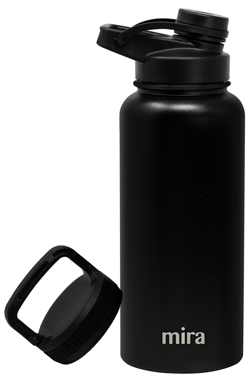 Sponsored Ad - MIRA 32 oz Insulated Sports Bottle - Stainless Steel Temperature Control Thermo - Easy-Drink Spout (24Hr Cold/12Hr Hot) - Black