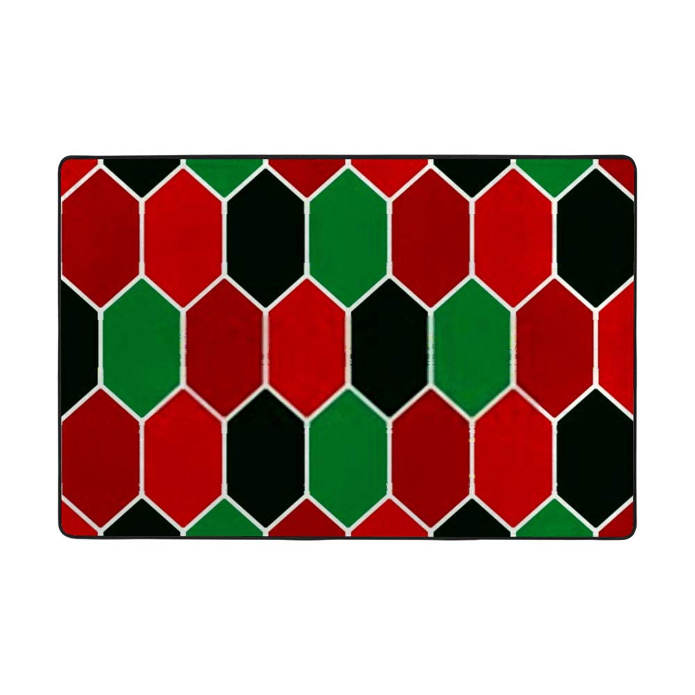 Tapis de salon en velours anti-plis doux et confortable motif nid d'abeille