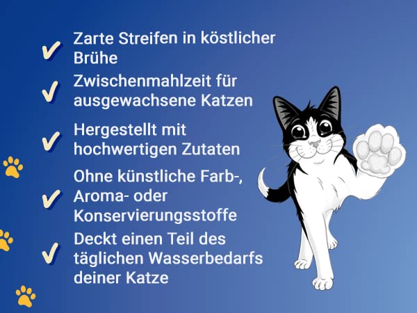 Felix Soup Tender Strips Suppe für Katzen, Fisch Sorten-Mix, 1 Packung (6 x 48g)