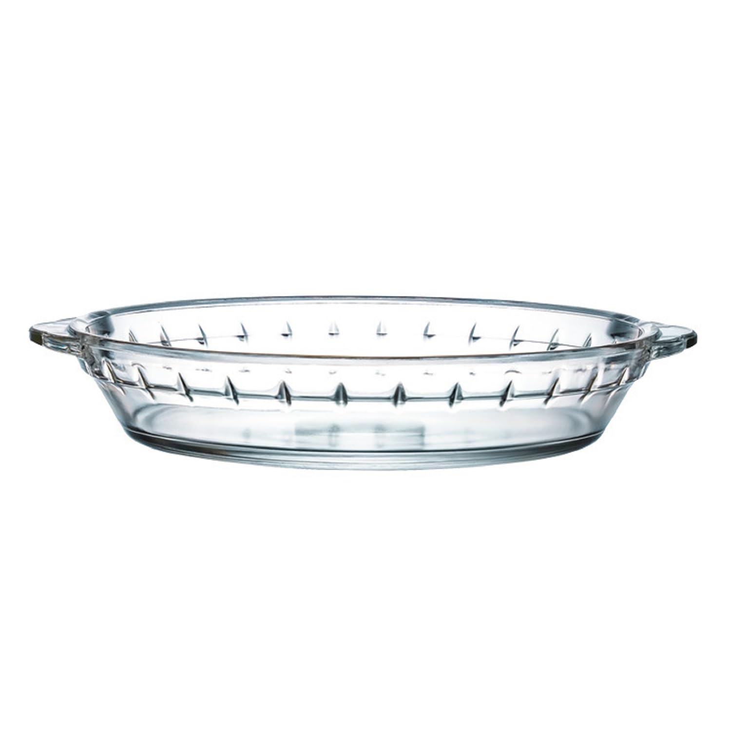 EdirFtra Clear Tempered Glass Pie Dish, Oven Safe Baking Pan