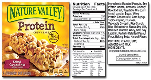 Nature Valley, Protein, Salted Caramel Nut Chewy Bar, 7.1Oz