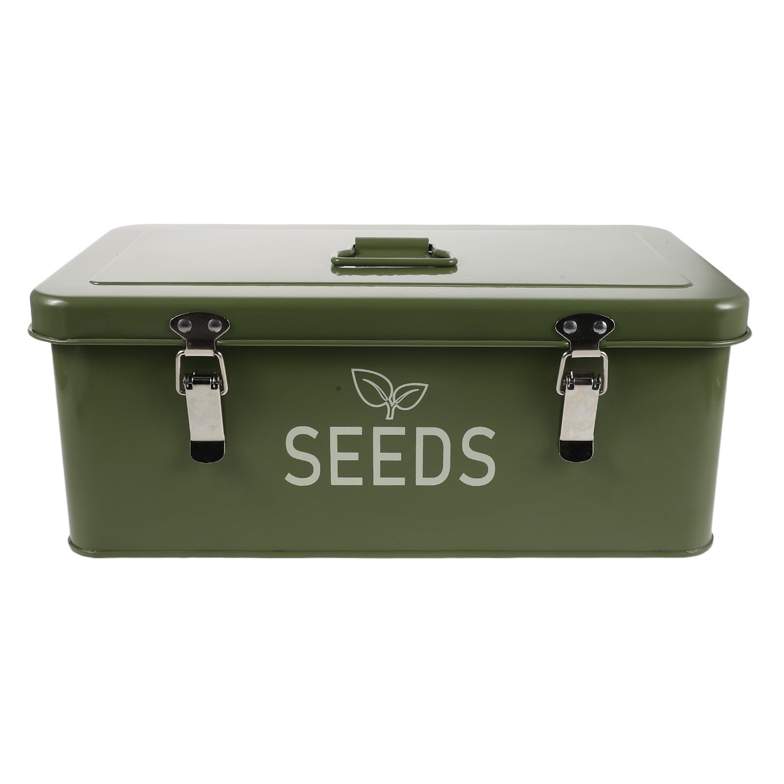Toddmomy Samentütchenbox mit Trennfächern - Organizer-Etui mit 4 Fächern, Werkzeugaufbewahrung und Griff - Behälter zur Sammlung von Pflanzen- und Blumensamen (Dunkelgrün)