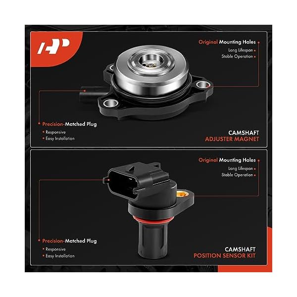 A-Premium 4-PC Camshaft Position Sensor + 4-PC Camshaft Adjuster Magnet Solenoid Kit Compatible with Mercedes-Benz Vehicles - 2006-2015 - C, CLK, CLS, E, G, GL, GLK, ML, R, S, SLK - Intake & Exhaust - Image 7