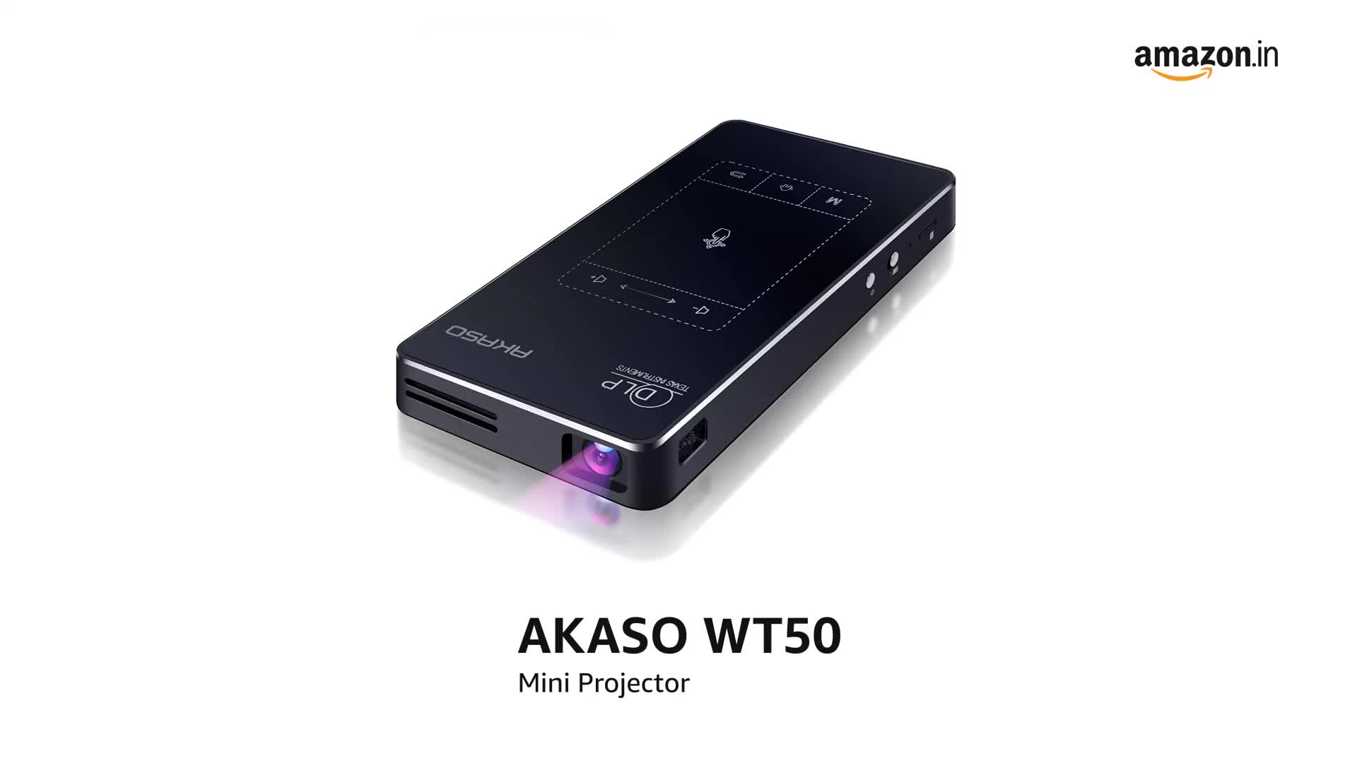 AKASO WT50 Mini Projector, 1080P HD Video DLP Portable Projector
