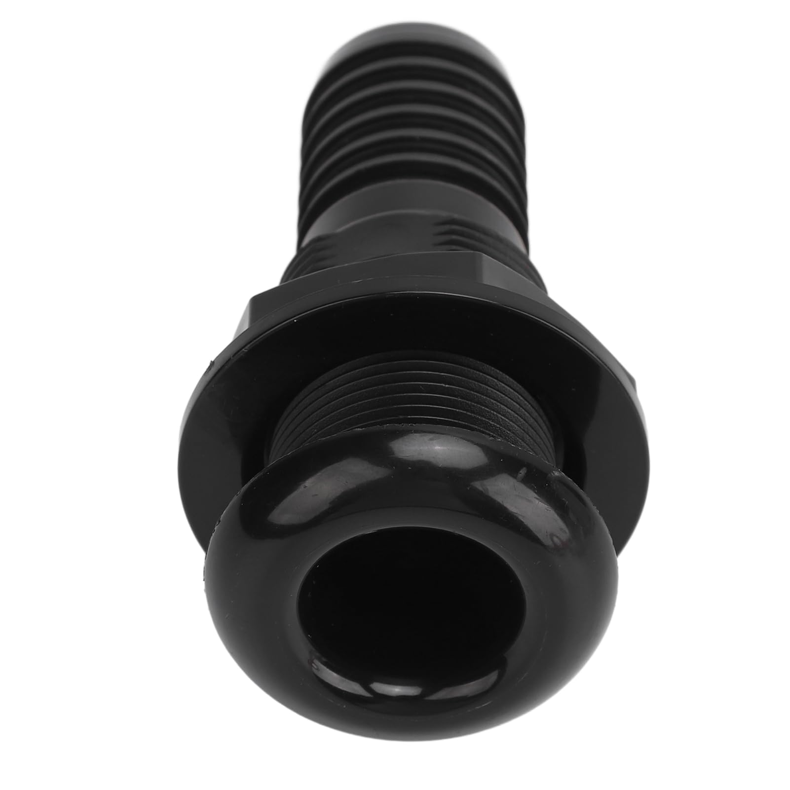 Ejoyous Connecteur Traversant de Coque de Bateau ABS, Raccord Traversant de Coque Marin, Sortie de Vidange Droite de 29 Mm, Paroi Intérieure Lisse, Conception Filetée pour Yacht, Camping-Car, Pompe