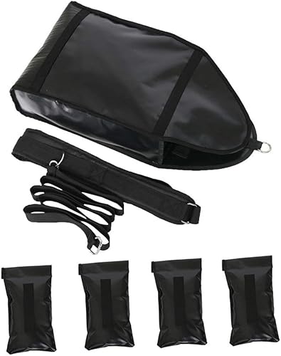 NAIZEA Adjustable Weight Sled Trainer, Sandbag Sled Trainer Resistance Sled Trainer for Sprinter Speed Training Indoor with 4 Weight Sandbags