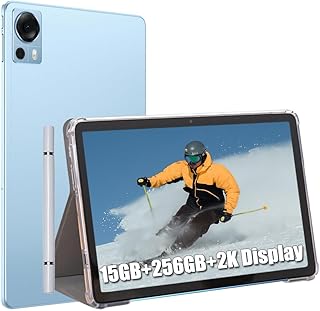 DOOGEE T20 Tablet, 15GB RAM + 256GB ROM (TF 1TB) Octa-Core, Battery 8300mAh, 10.4 2K Full Screen Display Pollici, Dual 4G LTE/SIM, Camera 16MP + 8MP, Android 12, GPS Face ID OTG Blue