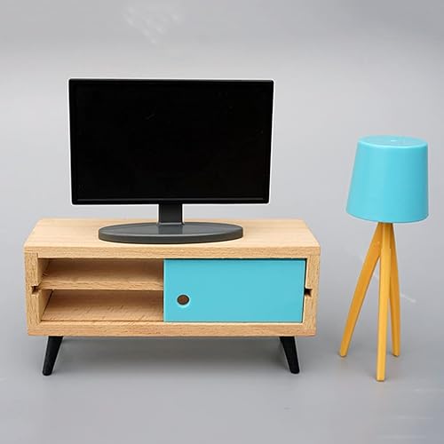 Miniatura 7 de Toyvian Casa de muñecas Miniatura TV Televisión Simulación Mini TV Simulación Muebles de Televisión Modelo de Televisión Juguete Casa de Muñecas