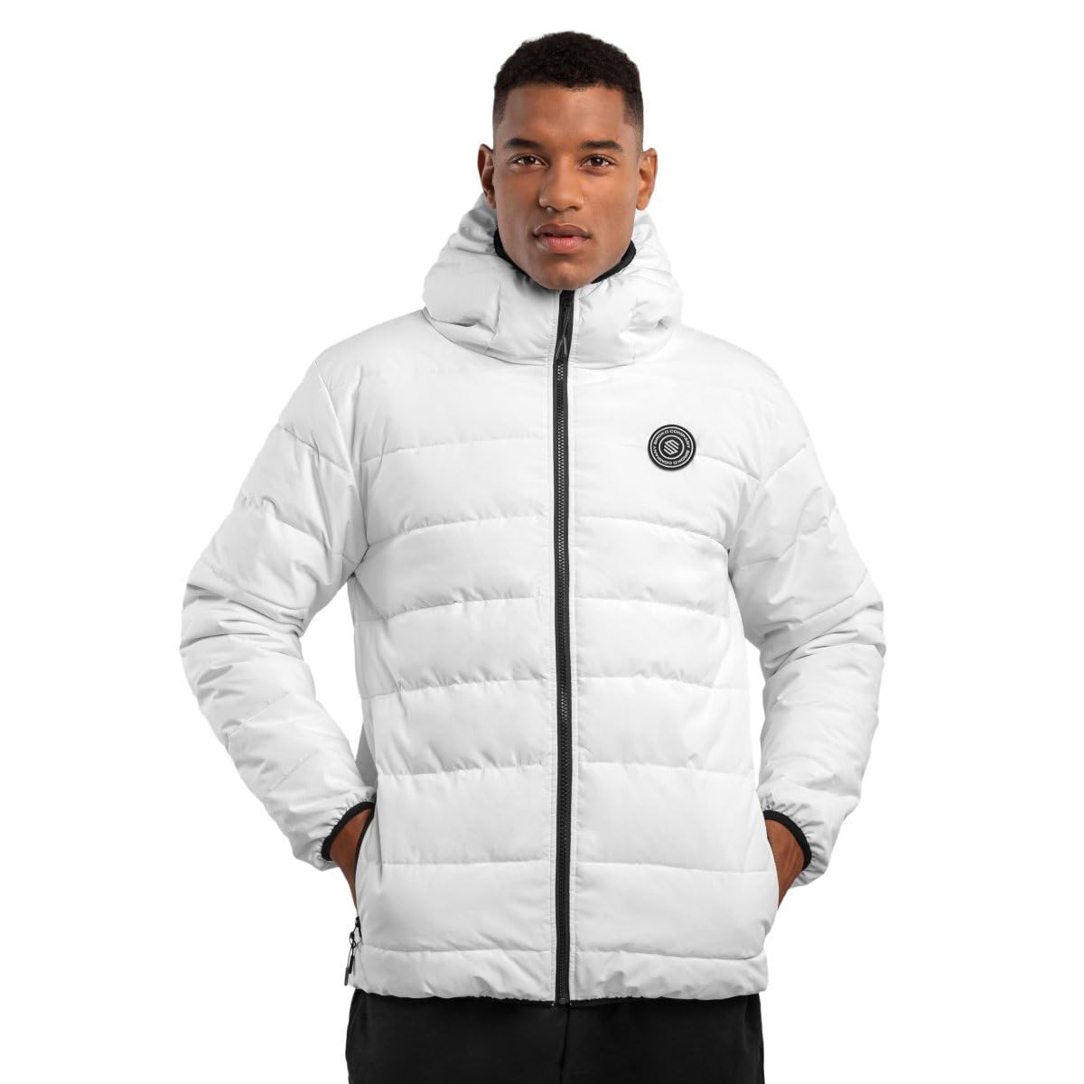 SIROKO - Abrigo Acolchado Puffer Natur - S - Blanco