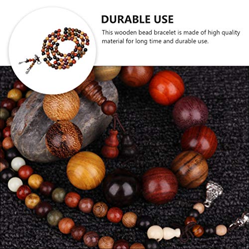 Accessoires de bijoux boho en bois zen collier de perles harmonie interieure - 2