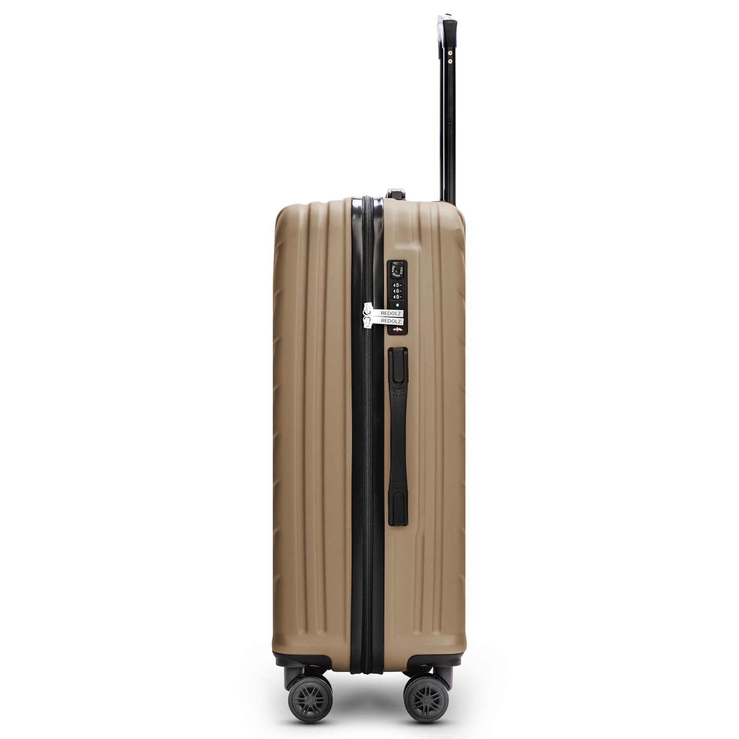 REDOLZ Hartschalen Koffer Damen/Herren | Leichter Trolley 45 x 25 x 67 cm - hochwertiges ABS Material | 4 Doppelrollen & TSA-Schloss (Essentials 07)