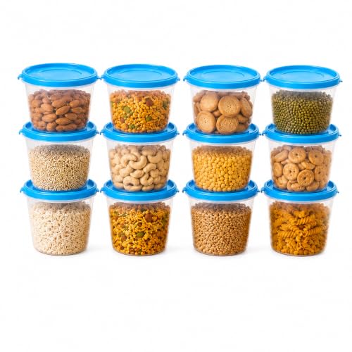 Image of Cutting EDGE Nesterware 750ml Stackable Food Container (Set of 12, Purple) | BPA-free plastic, stackable design, leak-proof, kitchen storage, pantry, fridge, meal prep, reusable, travel use