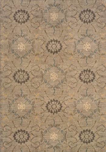 Moretti Batan Area Rug 2962D Grey Floral Vintage 1' 11" x 7' 6" Rectangle