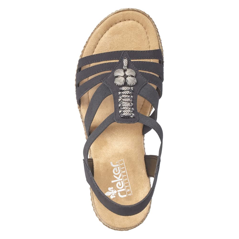 Rieker Damen Sandalen, Frauen Sandaletten,Riemchensandalen,Römersandalen