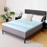 NeuType 3 Inch Memory Foam Mattress Topper Queen Size Cooling Foam Mattress Topper 7 Zoned Comfort G