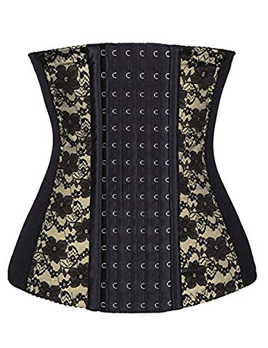 luxilooks Women's Mesh Steel Boned Wokrout Waist Trainer Corset for Weight Loss