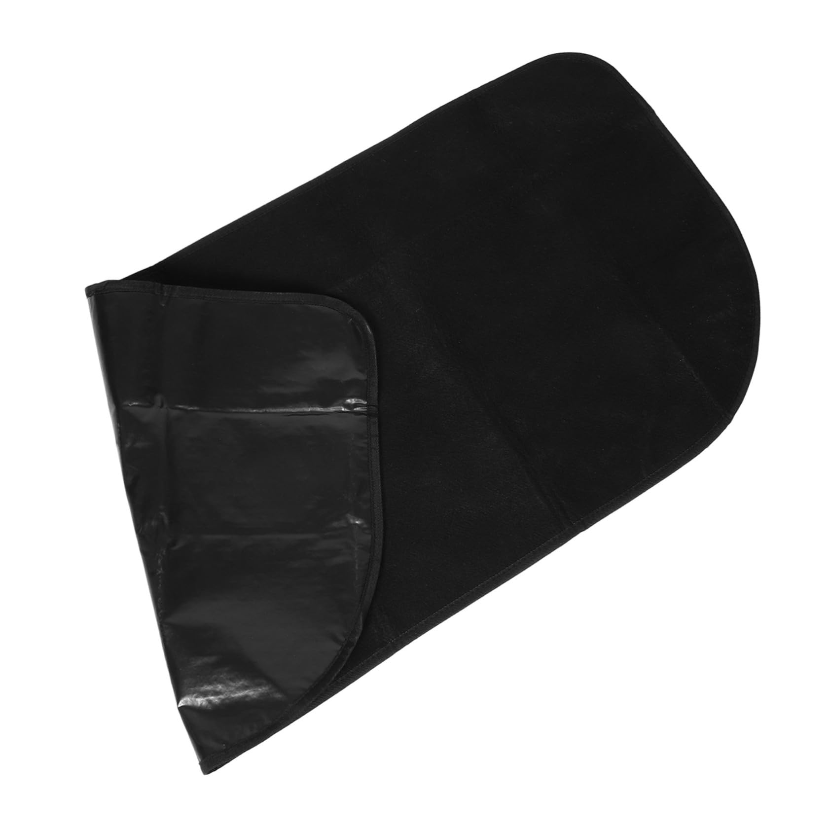 Tappetino Ignifugo per Stufa Semicircolare Nero, Protezione Pavimento | Poliestere Pvc, Resistentee Alte Temperature, per Uso in Campeggio E'aperto, Adatto a Ragazzo Ragazza e Animali