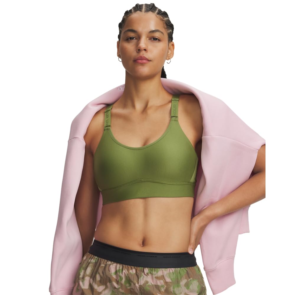 Under Armour Women's Armour Mid Heathered Sports Bra