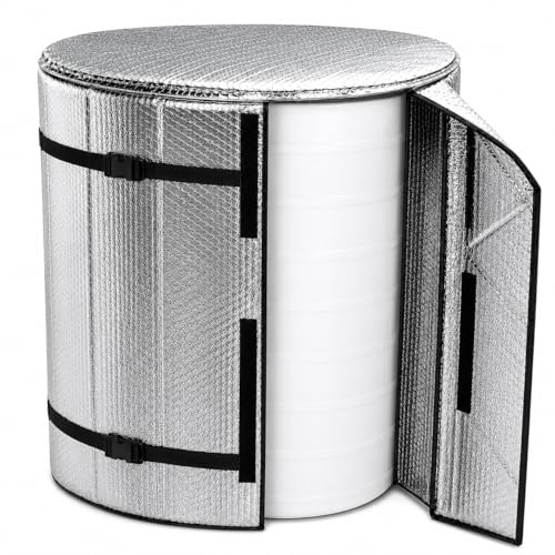 Image of MIKANIX Premium Insulated Water Tank Cover for 1000L Tank | Weatherproof Thermal Water Tank Jacket Protective Sleeve | Heat Reflective, Anti Freeze, Dustproof UV Protector for Outdoor Overhead Tanks