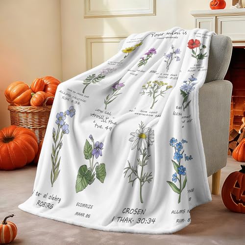 Image of Christian /Inspirational /Religious /Spiritual /Birthday Gifts for Women /Adults, First Holy Communion Gifts for Girls, Soft Throw Blankets for Women 40 inchx 50 inch