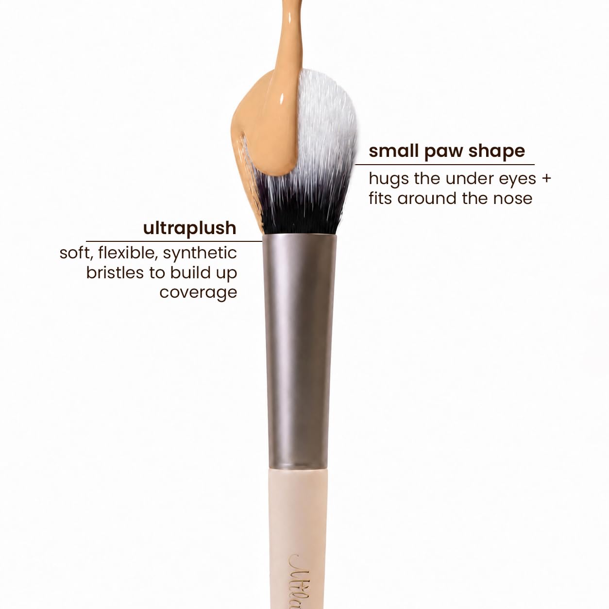 Milagro Beauty Concealer Brush 13 β Ultra-Soft, Vegan Brush for Seamless Cream & Liquid Foundation Application, Precision Coverage, Easy to Clean, Travel-Friendly, Cruelty-Free, Multipurpose Tool 3