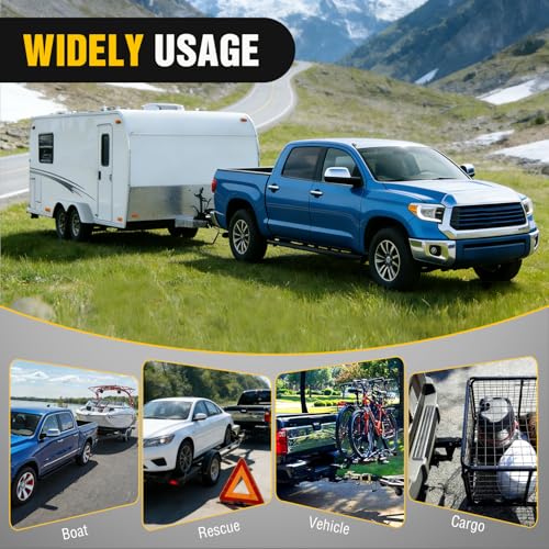 Image of Nilight Trailer Hitch Extension Riser for 2 Inch Receiver with 2 and 8Inch Rise or Drop with Bolt Nut Clip 10,000 lbs Capacity Adjustable Extend 8 inch 10 inch Length Black Coated for Class I-VI Receivers