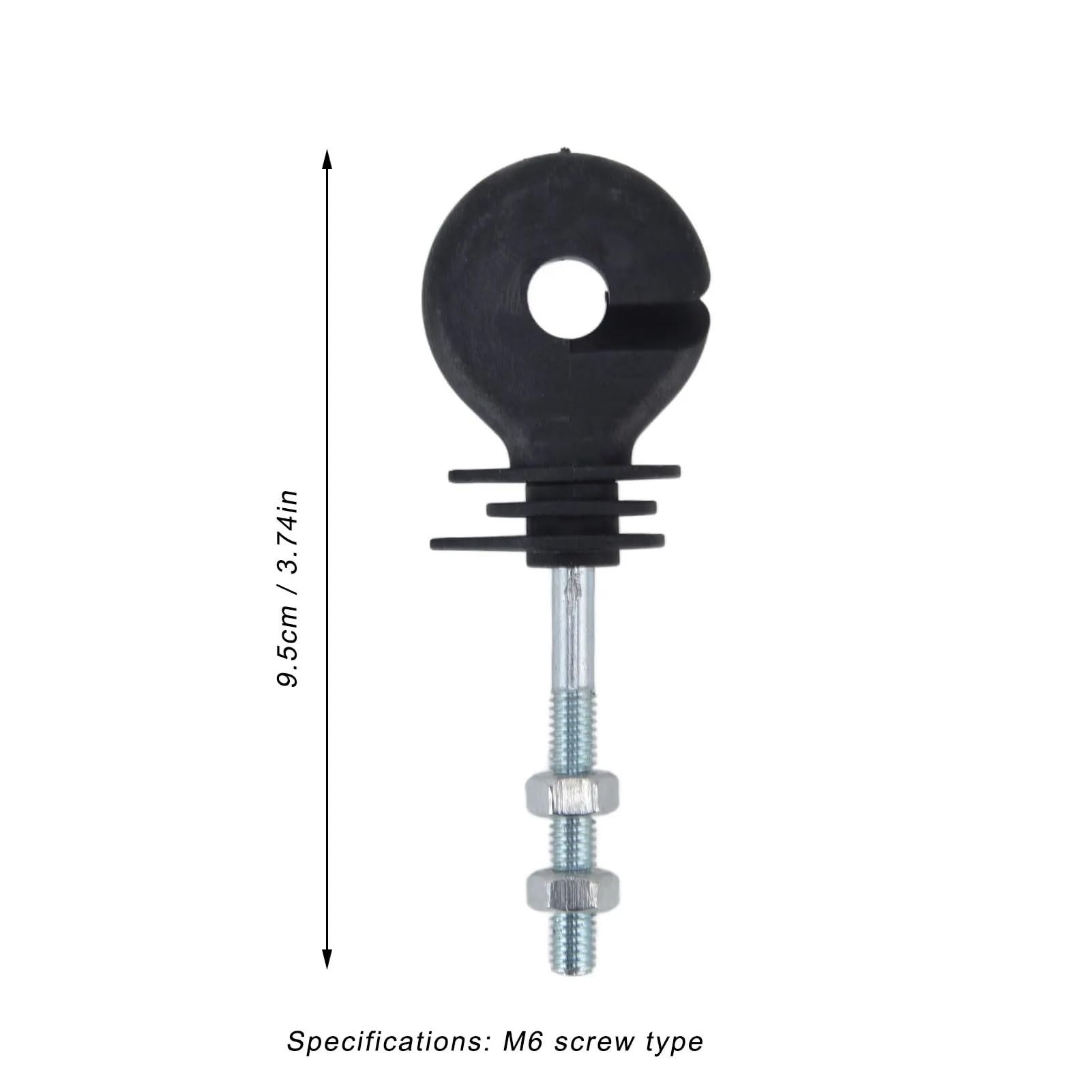 Isolatori Per Recinto Elettrico 50 pezzi M6 filettati for recinzione elettronica chiodi isolanti isolante elettrico vite for zootecnia