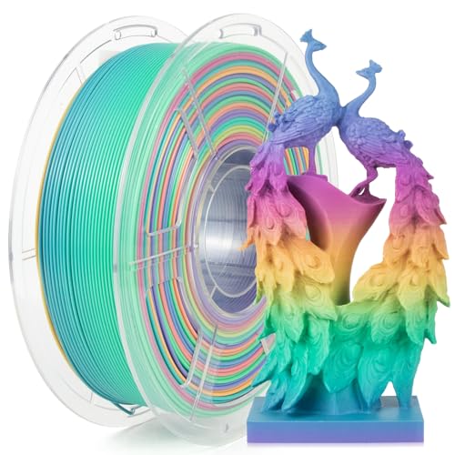 Image of IEMAI Rainbow PLA Filament 1.75mm 1kg, Fast Color Change Multicolor 3D Printer Filament Up to 600mm /s Printing, Toughness & Neatly Wound for DIY, Artistic & Home Decor