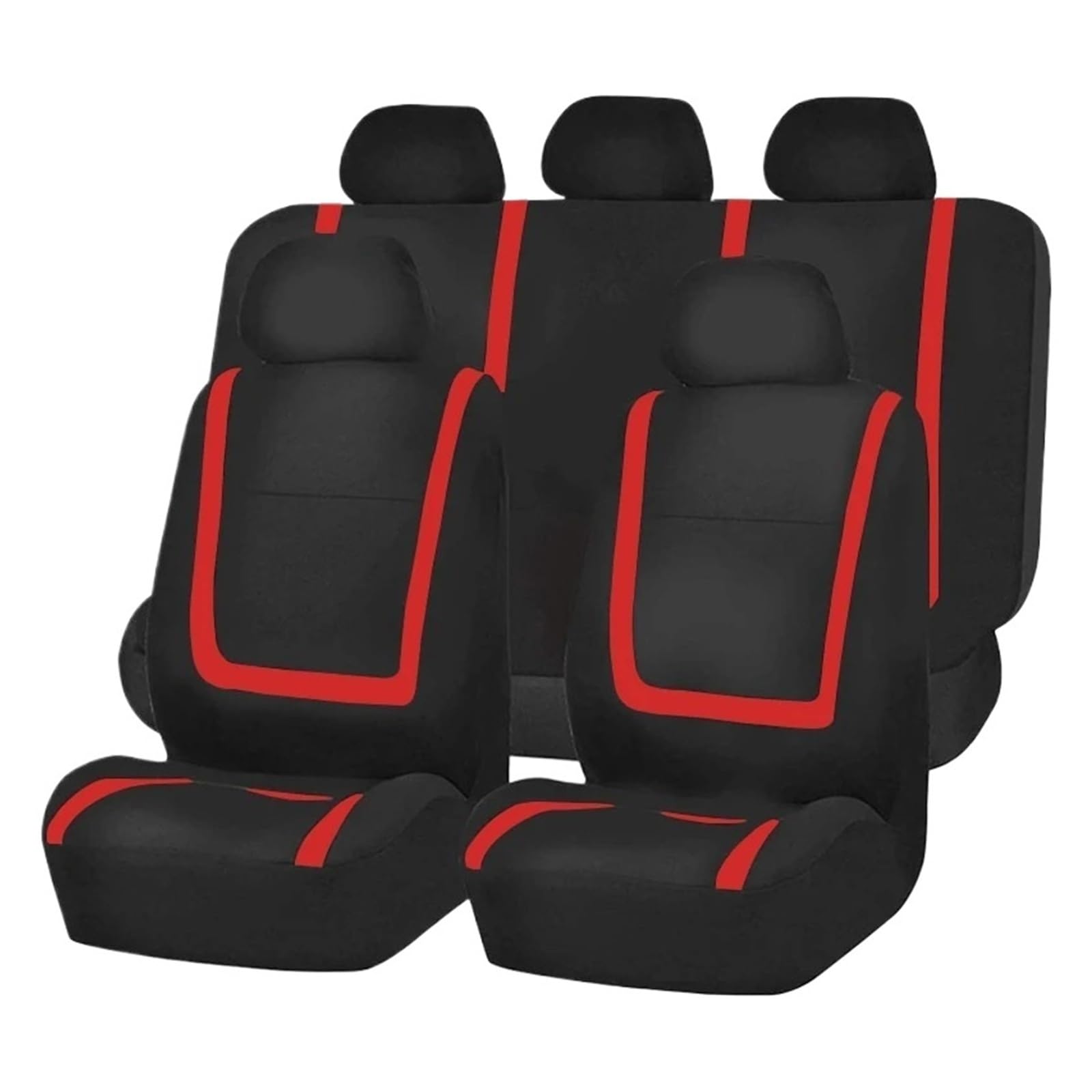 Cubre Universal Juego Completo Fundas para Asientos Coche Tela Universal Poliéster Transpirable Lavable Adecuada para Camiones Furgonetas SUV