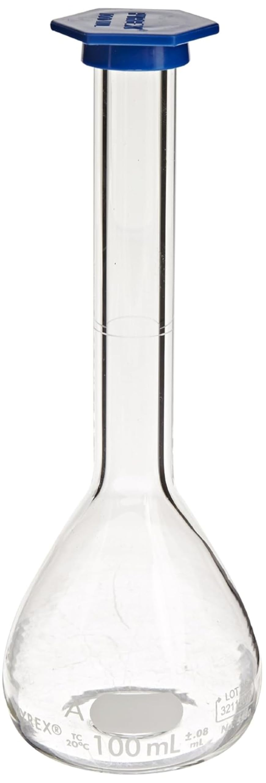 PYREX 500 mL Volumetric Flask w/Snap-Cap (Single)