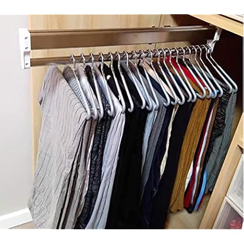 Perchero Colgador Barra De Ropa Extensible Para Armario, Acabado En Acero 201 Cover