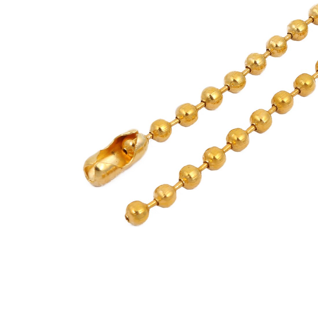 Aexit 4pcs 3mm Lighting fixtures and controls Dia Metal Plated Iron Beaded Connector Ball Key Chain 100cm Length