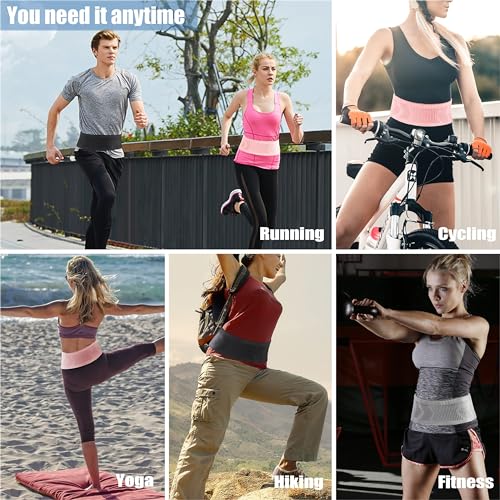 Image of Slim Running Belt Bag, Running Fanny Pack, Phone Holder for Running, Waist Bag, Moisture Wicking Storage Belt Bag for Walking, Travel, Sports, Hiking, Workout