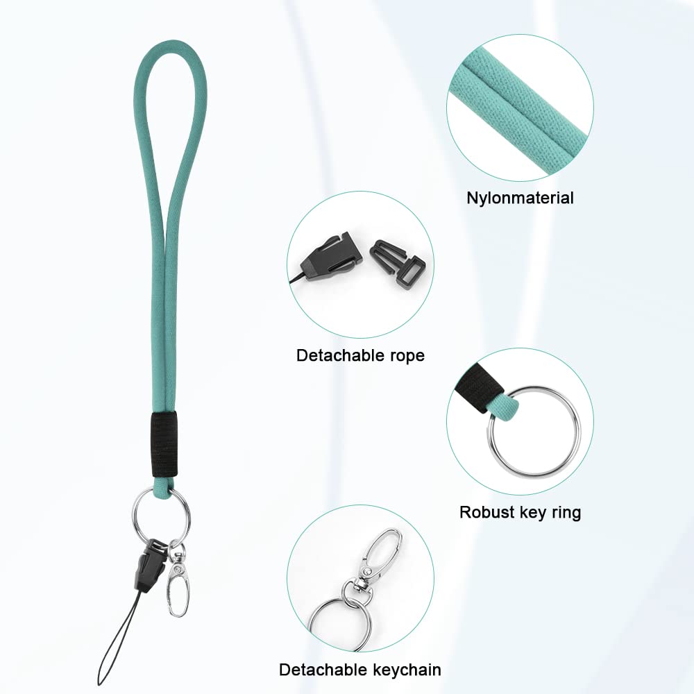 Vicloon Portachiavi Collo Staccabile Cordino Porta Badge Cinturino Polso Laccetto Fibbia Sgancio Sicurezza Neck Lanyard Strap Verde 2Pcs