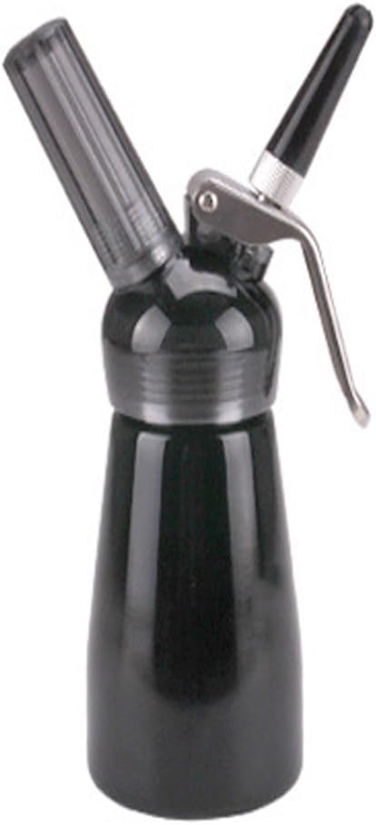 N2O Aluminum Whipped Cream Dispenser, Homemade Whipped Cream Maker (Black)