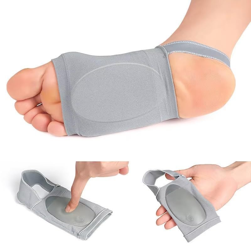 2Pcs Arch Support Sleeve with Gel Pad Inside for Plantar Fasciitis Relief Compression Brace Foot Arch Support for Flat Feet High & Fallen Arch for Men Women