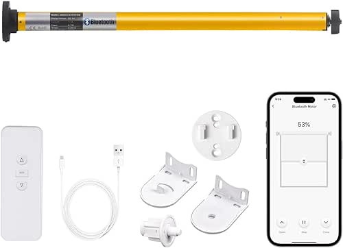AM22 Smart Blinds Motor for 1.25"(32mm) Shade Tube, Rechargeable Bluetooth