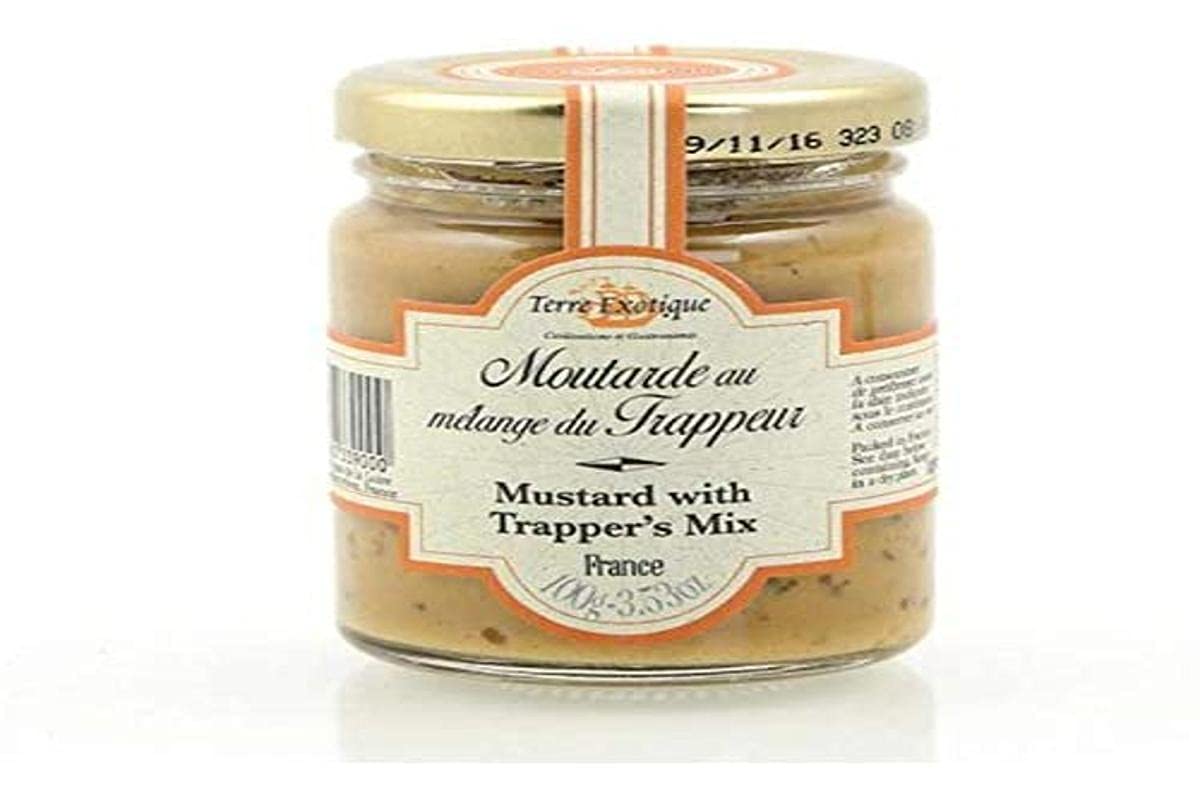 Mostaza gourmet estilo trampero 100 g con Dijon salsa dulce especiada para carnes