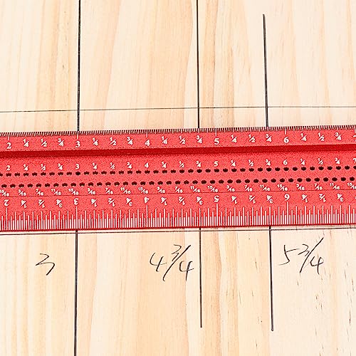AKNgoes Woodworking Scriber T-Square Ruler 24in with Thoughtful Support Lips, Architect Ruler for Carpenter Work, Layout and Measuring Tools - Image 7