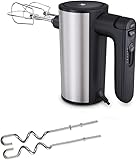 WMF Kult X Edition Handrührer, Handrührgerät, Quirl mit 5 Geschwindigkeitsstufen, Turbofunktion, Handmixer 400 W, Cromargan matt, schwarz