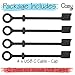 [5-Piece] Cozy USB Caps for USB C Cable - Tether/Cap Provides Dust and Oxidation Protection, Projection Adapter Cover, Protects During Travel, Portable, Designed by Cozy (Black)
